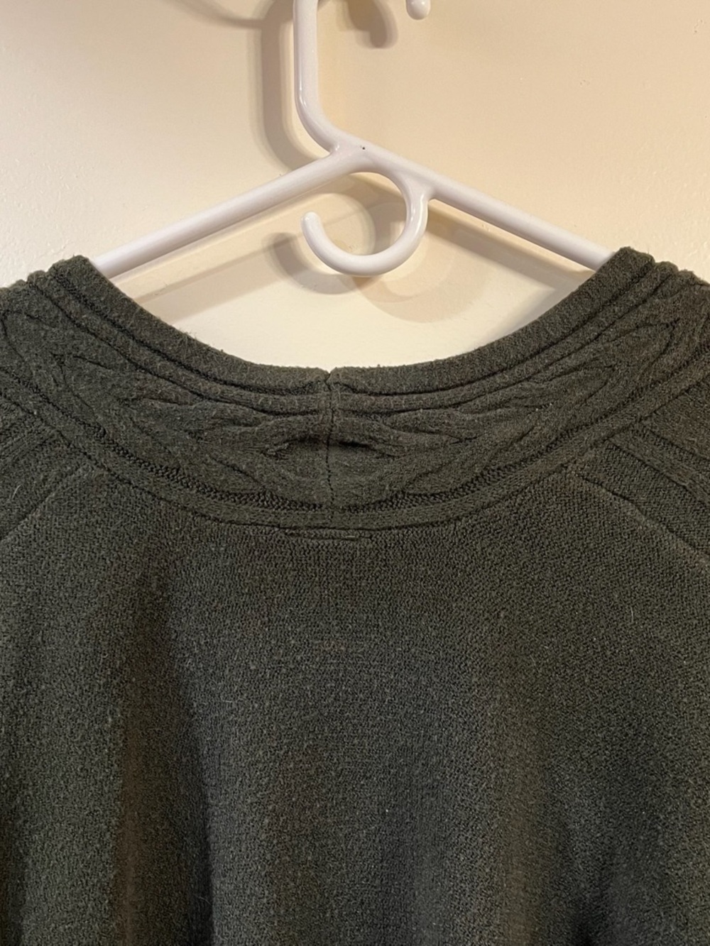 torrid Dark Green Textured Knit Open Front Dolman Sleeve Cardigan - Size 0X - Picture 6 of 12